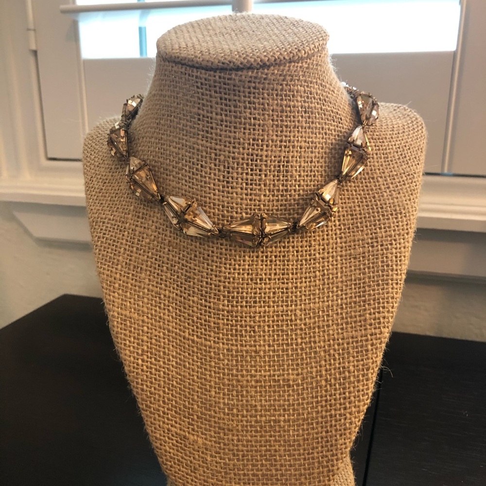 2/$22 J.Crew diamond shape crystal necklace